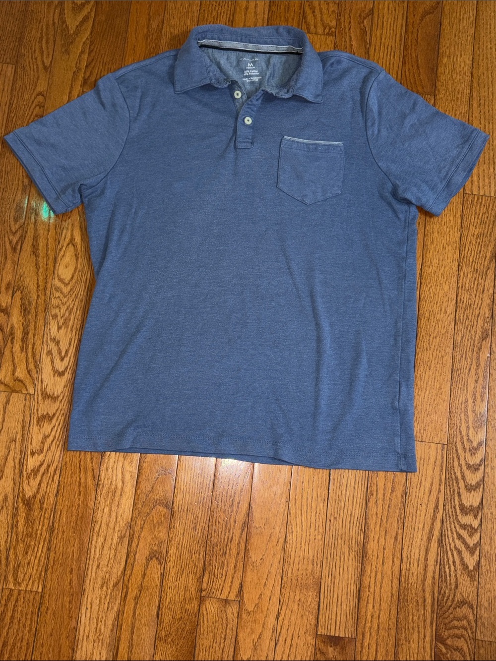 Tahari Boys Blue Short Sleeve Polo with Chest Pocket